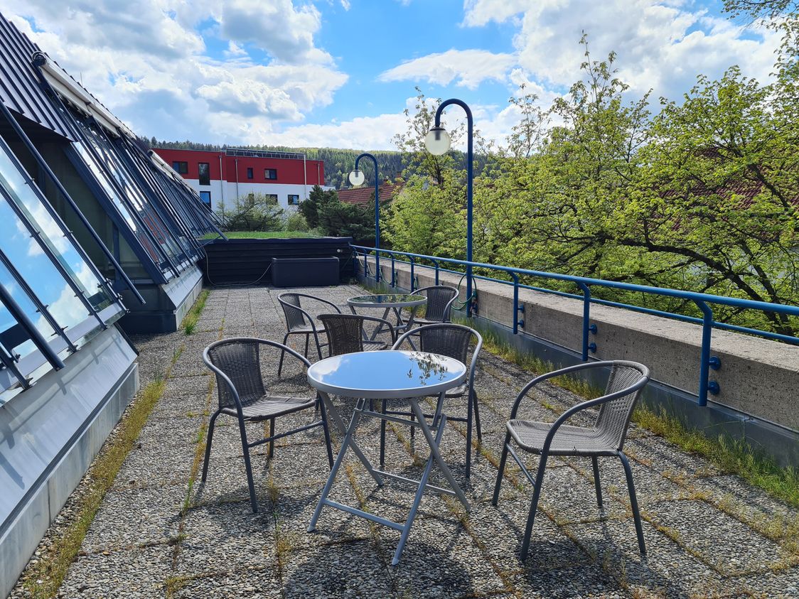 Dachterrasse der Bücherei Donzdorf